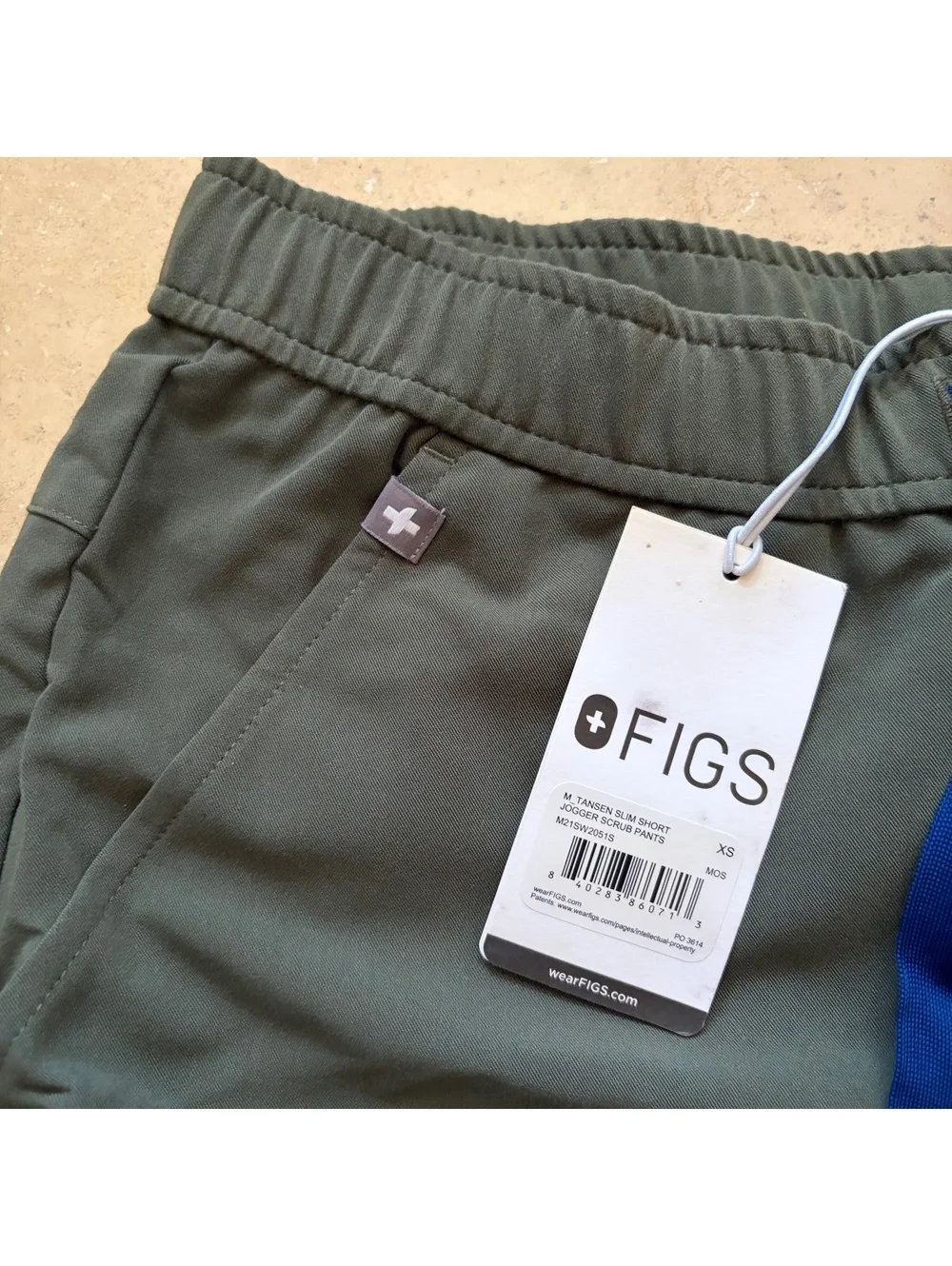 Figs Tansen Slim Short Jogger Scrub Pants Moss Green Men's Size XS NWT
